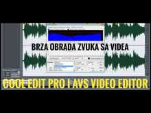 Embedded thumbnail for Brza obrada zvuka sa videa - Cool Edit Pro i AVS video editor - Kako brzo urediti zvuk snimka sa tel